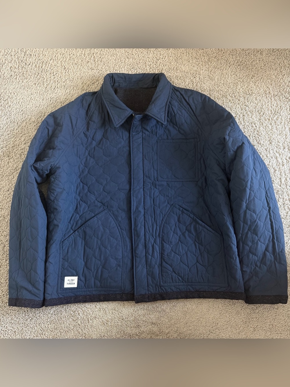 Flint & Tinder Reversible Quilted / Wool Camp Coat Jacket